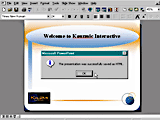 Computer demonstration with narration showing the viewer &lsquo;How to&rsquo; export JPEG images from Power Point. 